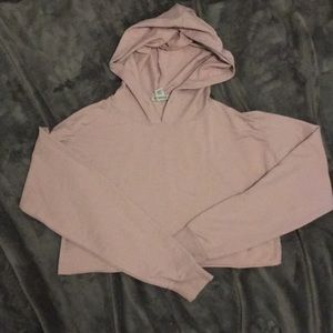 Purple Cropped Sweatshirt